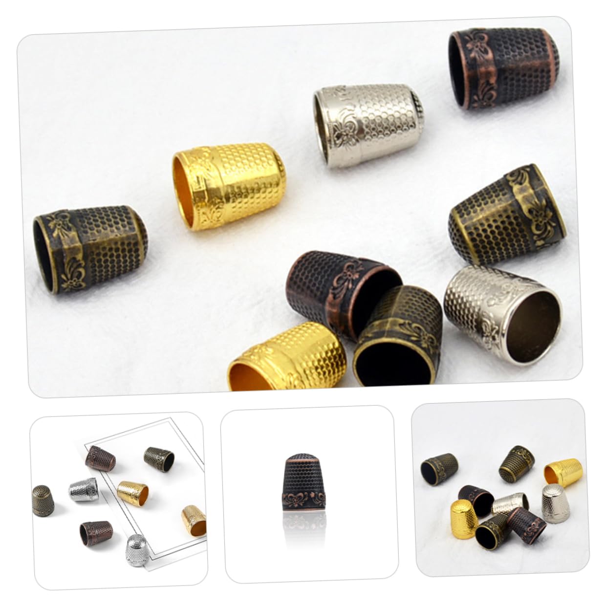 HOMSFOU Professional Sewing Finger Cover Durable Thimble for Hand Quilting DIY Thimble Set Easy to Use