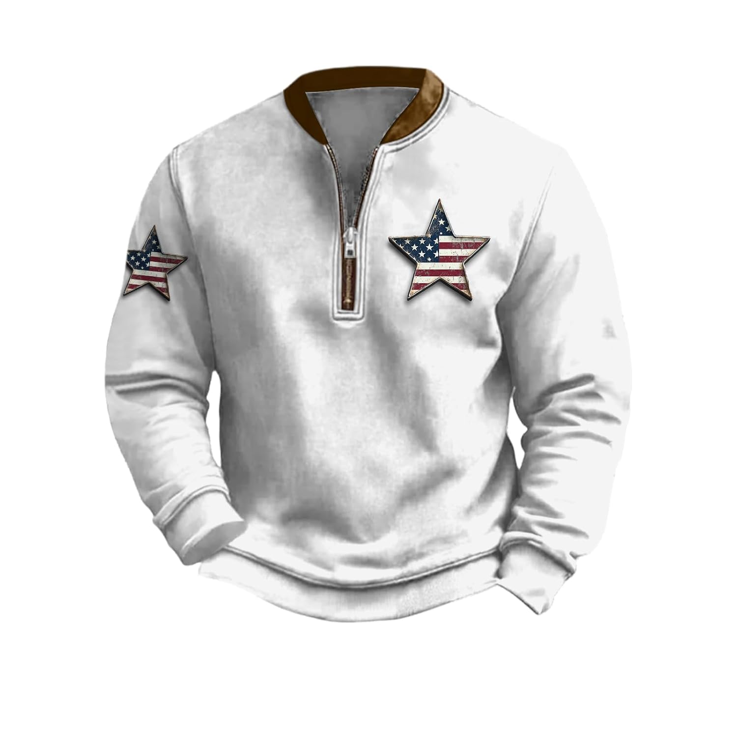 LOAIHA Western Pullover Men Quarter Zip Hoodie Men Long Sleeve Aztec Jacket Cowboy Shirts for Men Vintage Country