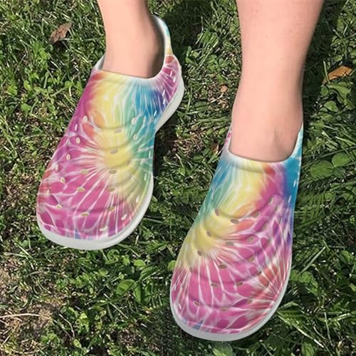 Clogs Boys Girls Kids Trendy Tie-dye Garden Shoes Slip on Sandals Water Summer Shoes for Outdoor Beach Pool4
