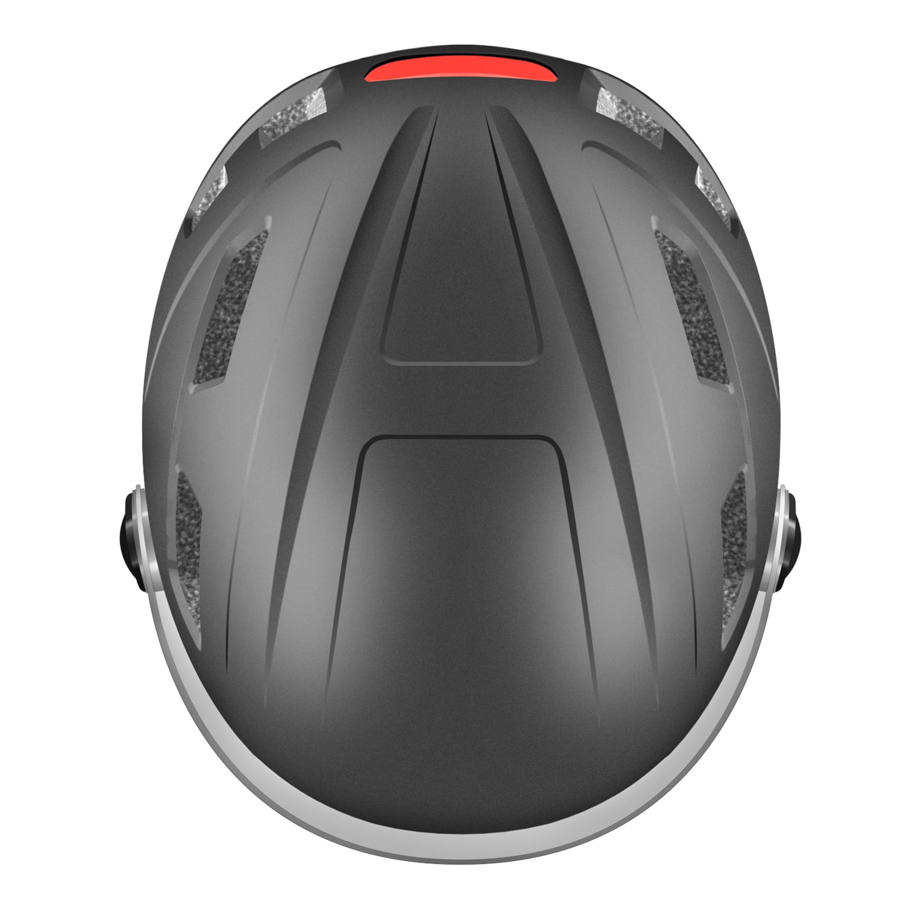 Fahrradhelm Herren, Damen Helm mit Magnetischem Visier Abnehmbarer Sonnenschutzkappe und Größenversteller, Schwarz Helm für E-Bike, Mountainbike & Citybike