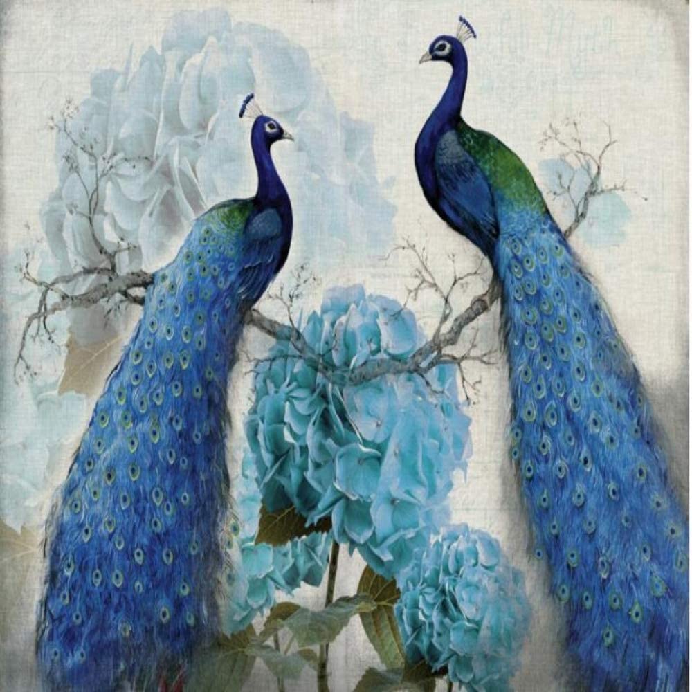 Fotomural 3D Elegante Pareja De Pavo Real Azul Póster De Pared Extraíble Peel And Stick, Fondo De Tv, Calcomanía Decorativa Para Pared, Arte De Pared Para Habitación De Niños, Sala De Estar, Dormitor