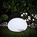 Produktbild MeLiTec Solarlampe - mehrfarbige Bodenbeleuchtung für Garten, Balkon & Terrasse - Solar-Boden-Leuchte mit Farbwechsel - bis 8h Leuchtdauer - inkl. Akku - aus Kunststoff Form Halbkugel