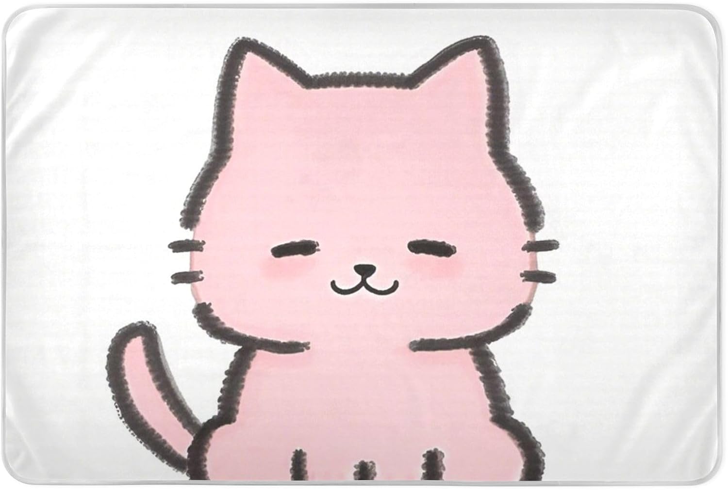 Cartoon Cute Pink Cat Extra Large Resuable Changing Pad Covers Highly Absorbent Bed Wetting Sheet Skin-Friendly Bed Liners for Baby Boys Girls , 52" L x 34" W