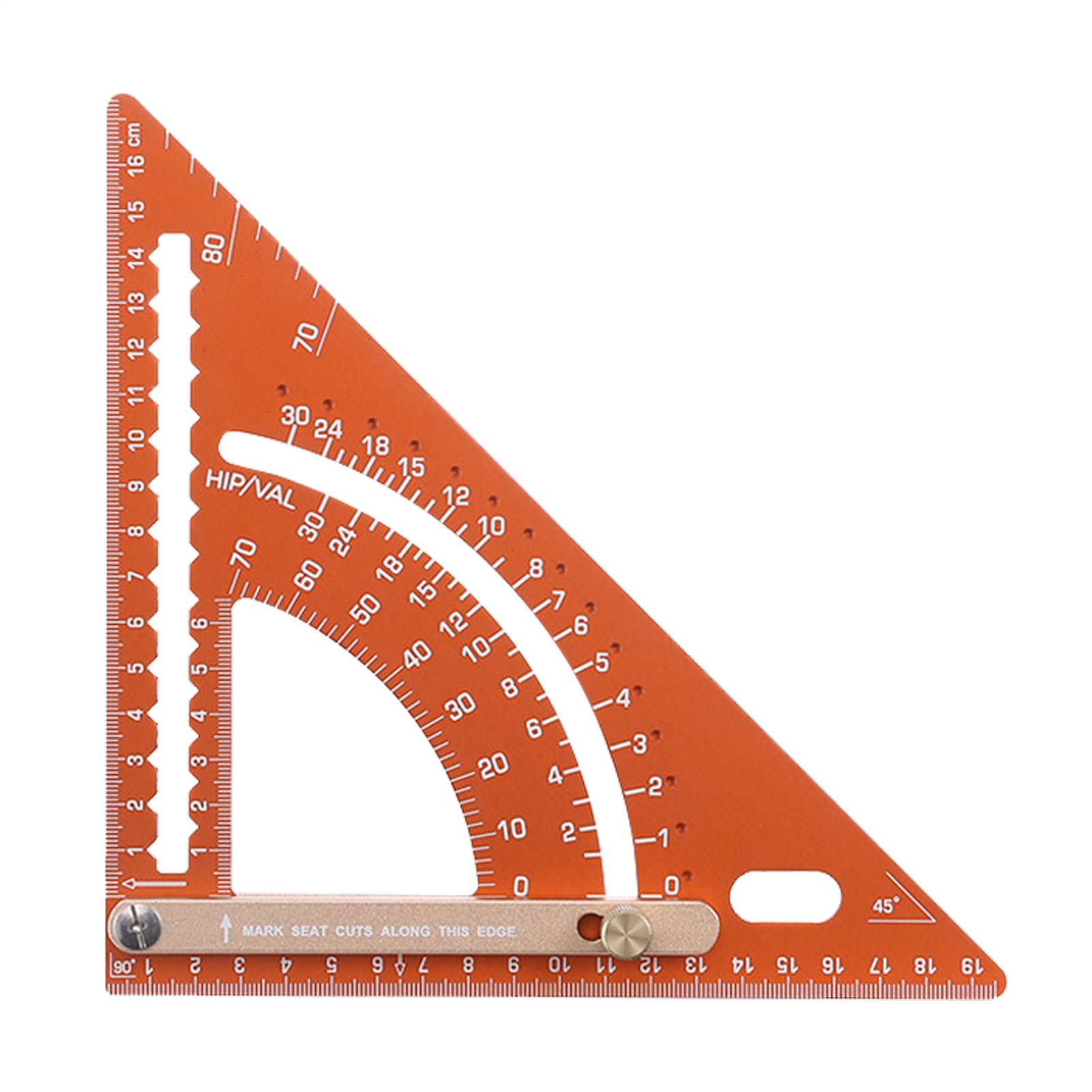Strumento quadrato, strumento per la misurazione dell'angolo regolabile | Rafter Framing Square, per professionisti, hobbisti, donne costruttori