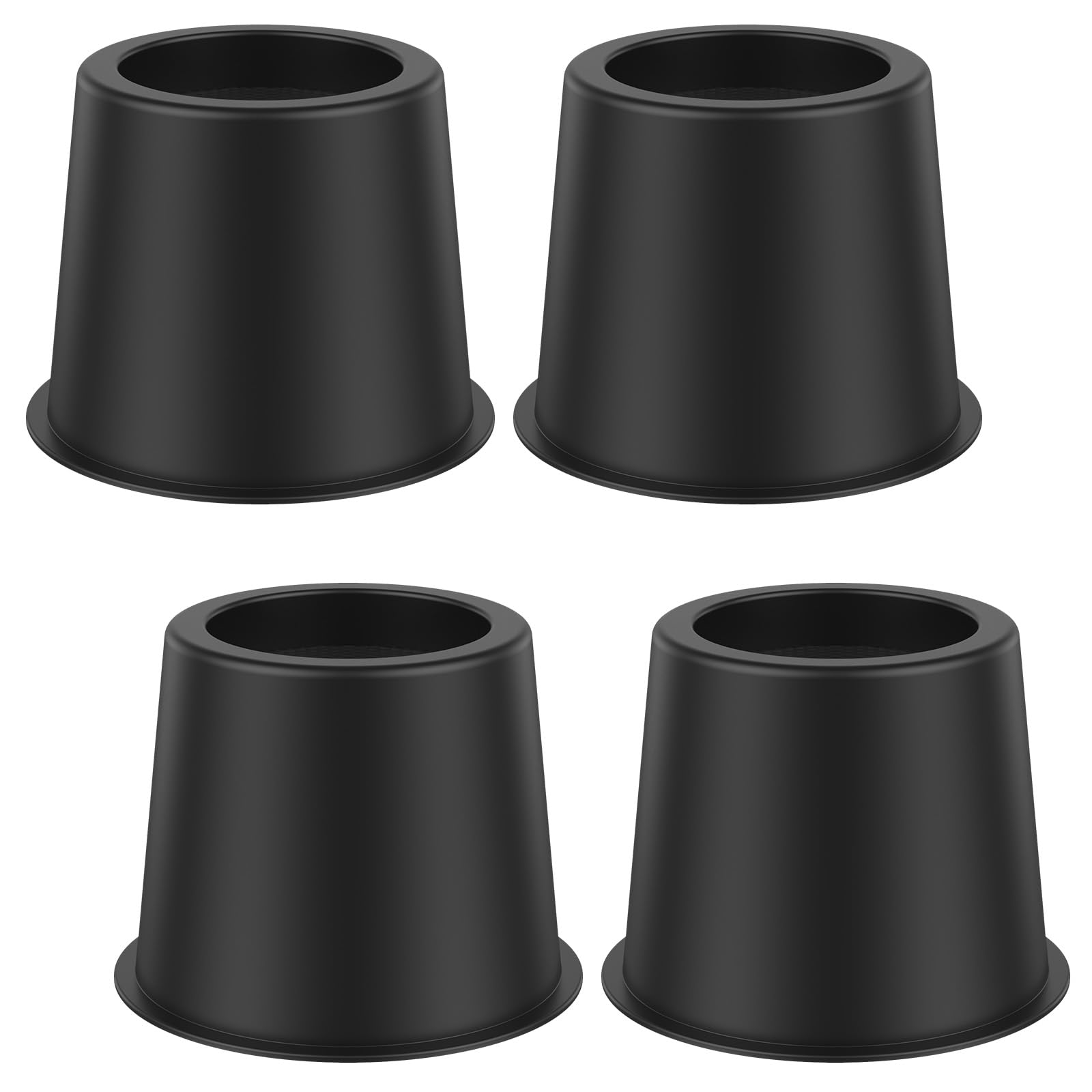 Lulobtg 4Pack Bed Riser 4 Inch Heavy Duty Round Furniture Riser Plastic Bed Lift Sofa Couch Lift Elevation For Table Chair Sofa Bed Support(4Pack)