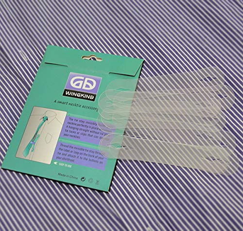 Invisible Tie Stays Tie Keeper Tie Clip, Great Alternative to Tie Tacks or Tie Bars (Pack of 10)3