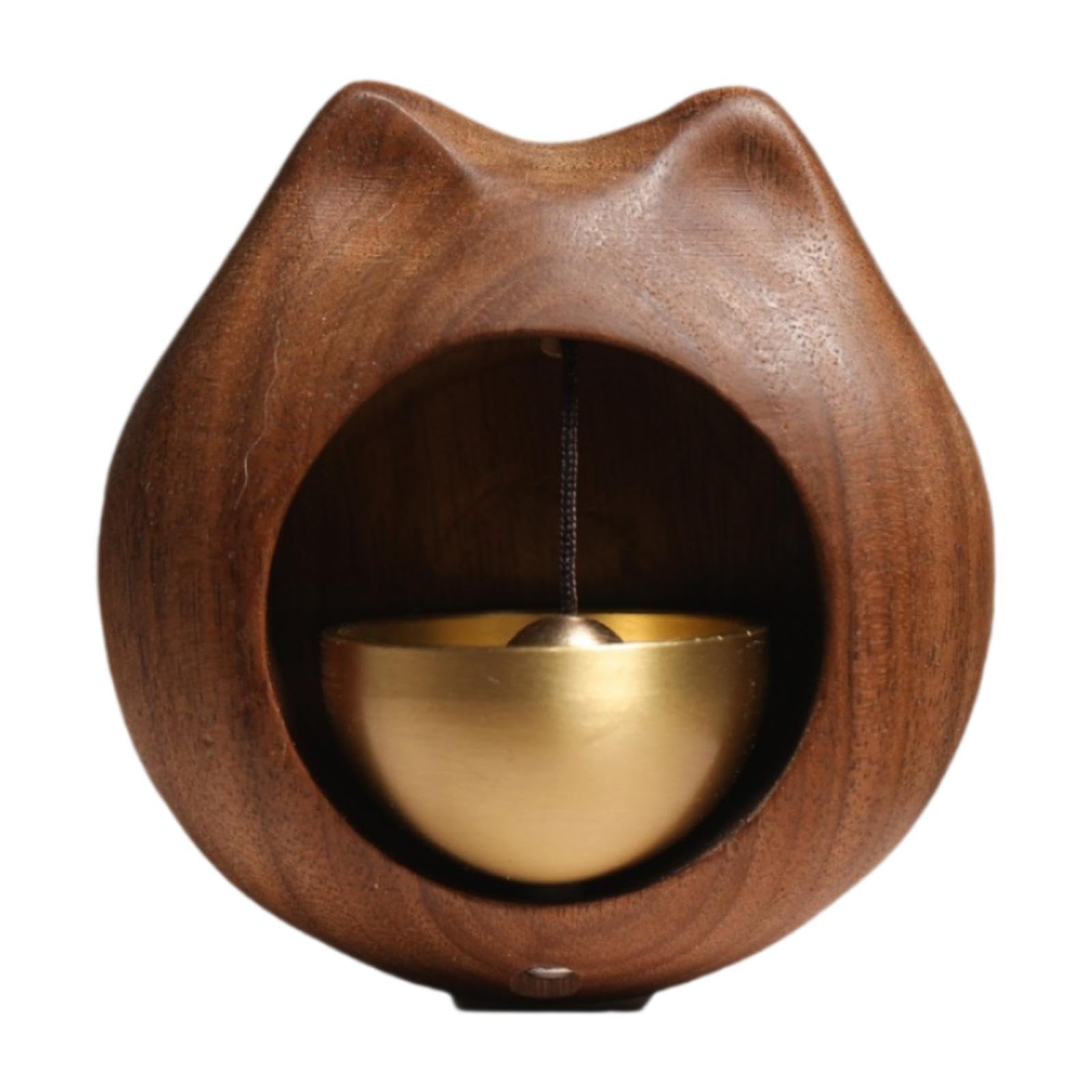 Timbre elegante con forma de gato JunZheHub adorno de madera fina