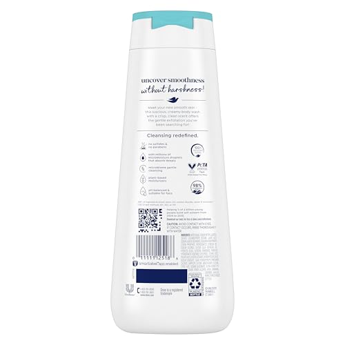 Image of Dove Body Wash Instantly Reveals Visibly Smoother Skin Gentle Exfoliating With Sea Minerals Effectively Washes Away Bacteria While Nourishing Your Skin 22 oz