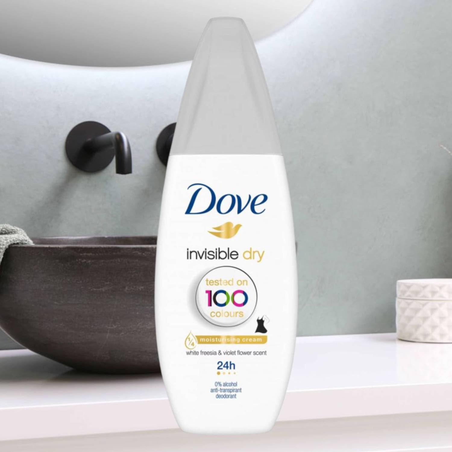 Dove Deodorant Invisible Dry Vapo No Gas Unisex 24 H 75 ml (12)
