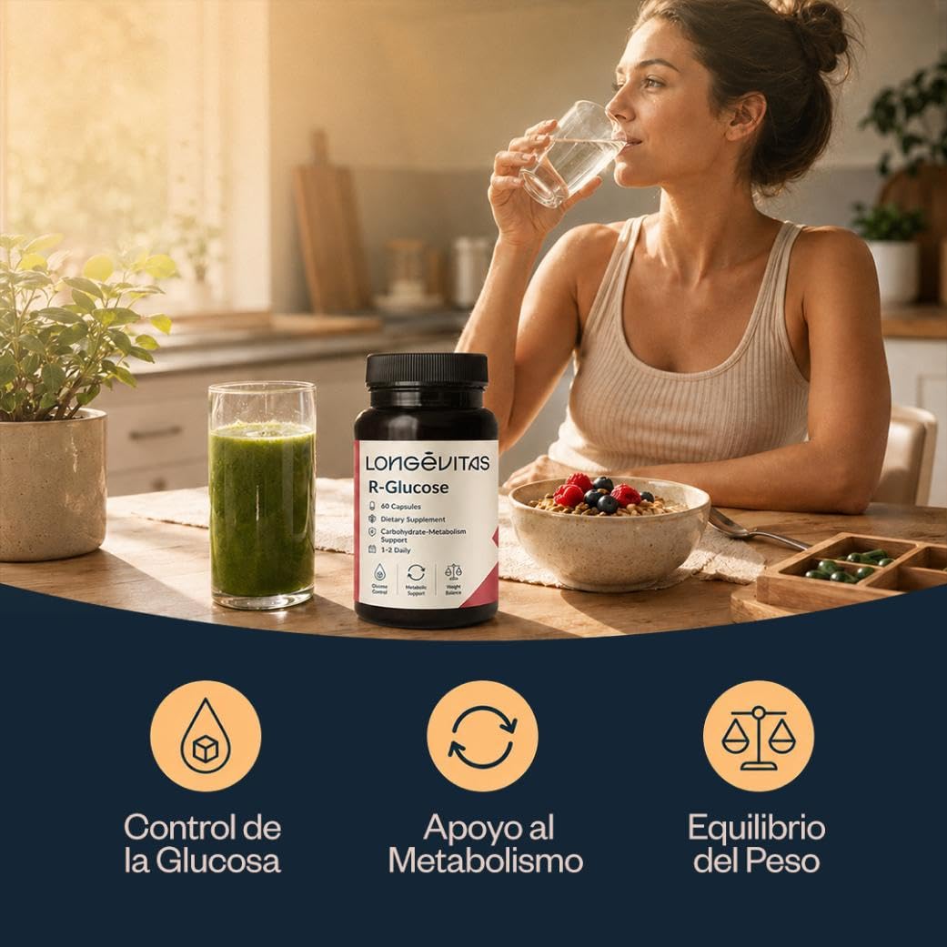 Longévitas Bloqueador Carbohidratos, Reducose® Glucosa (60 Cápsulas) | Hasta 2 meses, Reduce hasta el 40% la absorción de azúcar, Canela, gymnema, cromo, Fabricado en España, ISO 9001