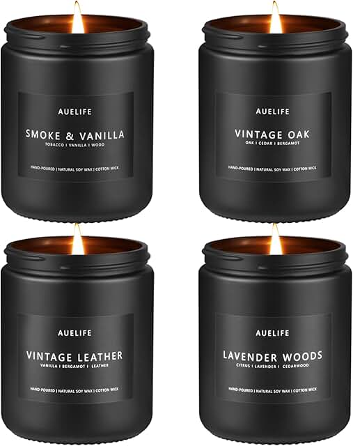 Scented Candles Set | Men Candle Set, Scented Candles for Home, Gifts fo...