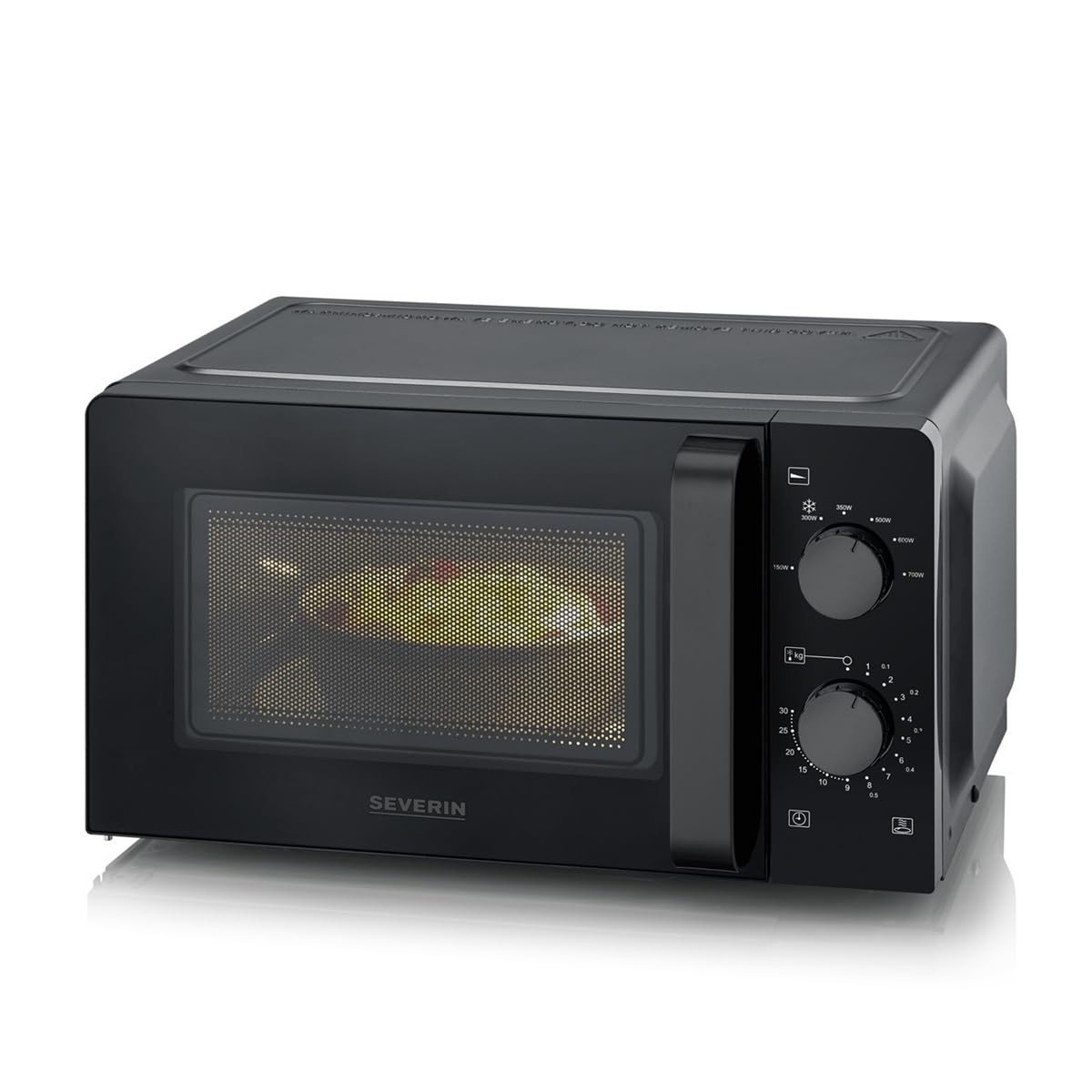 SEVERIN MW 9587 schwarz Mikrowelle mit Glasboden
