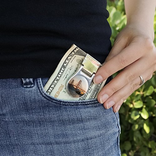 Golden Gate Bridge San Francisco Satin Chrome Plated Metal Money Clip2