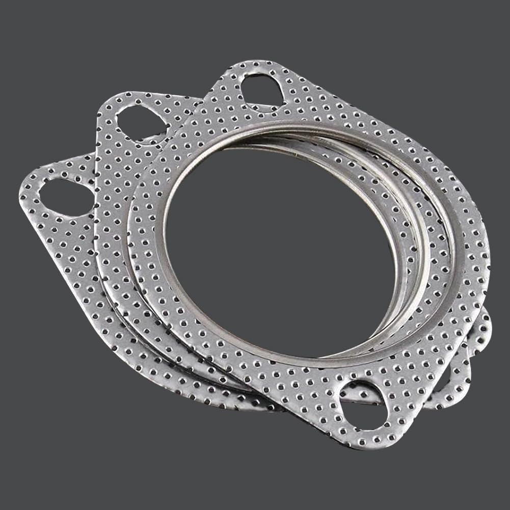 2 pezzi Guarnizione di Scarico, Guarnizioni di Scarico Delle Automobili,Guarnizioni Scarico Per Tubo Collettore Flangia Guarnizi (2.5in Inner Diameter,63-64mm/110mm)