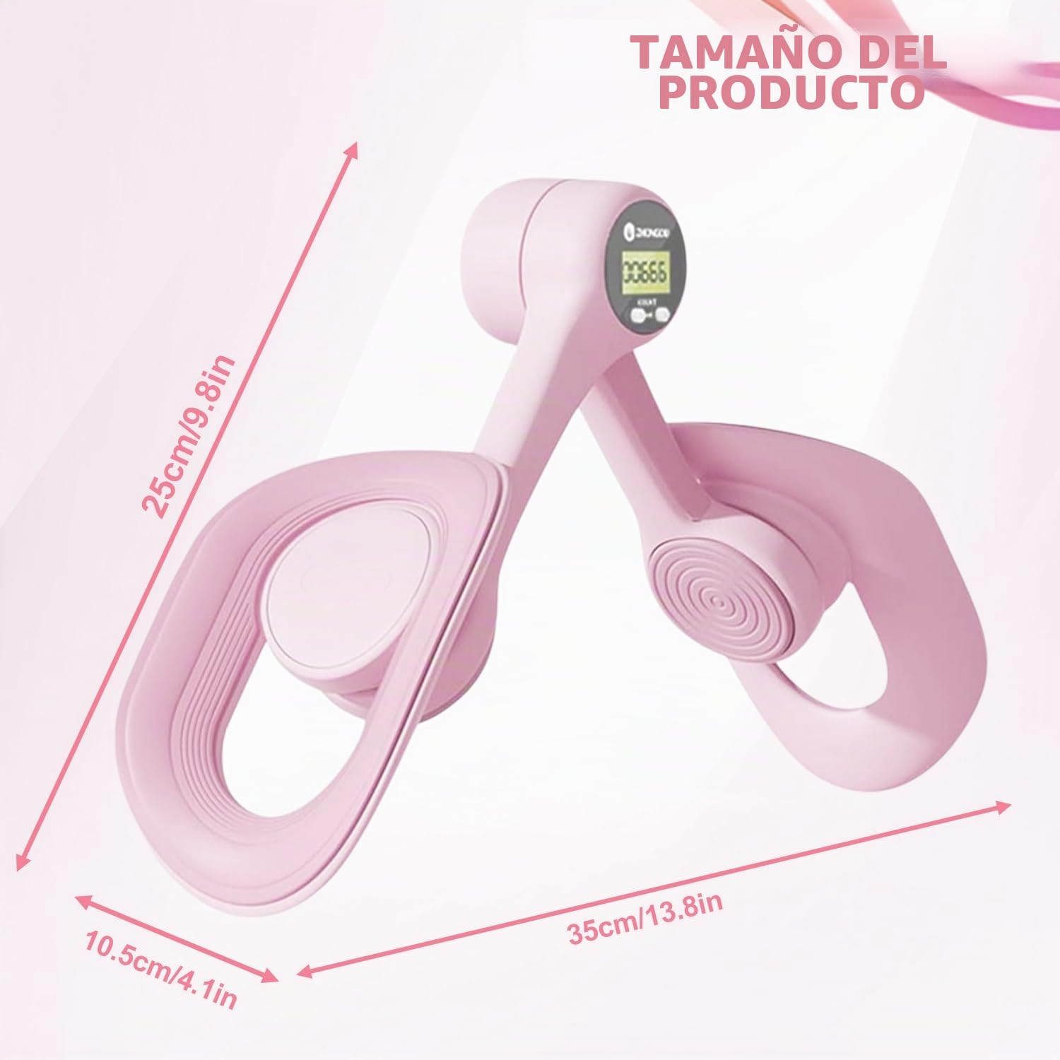 Entrenador de músculos del Suelo pélvico, Entrenador de Cadera, Entrenador de Muslos, recortador de Muslos, reparación de músculos del Suelo pélvico, para Caderas, piernas, Brazos (Rosa)
