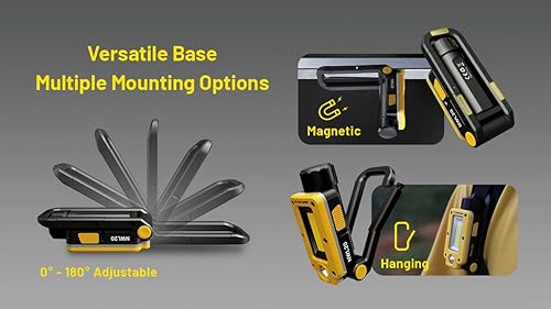 Miniatura 5 de Nitecore NWL20 - Luz de trabajo de mecánica COB, 600 lúmenes, USB-C recargable, portátil, 78 horas de tiempo de funcionamiento para sitios de