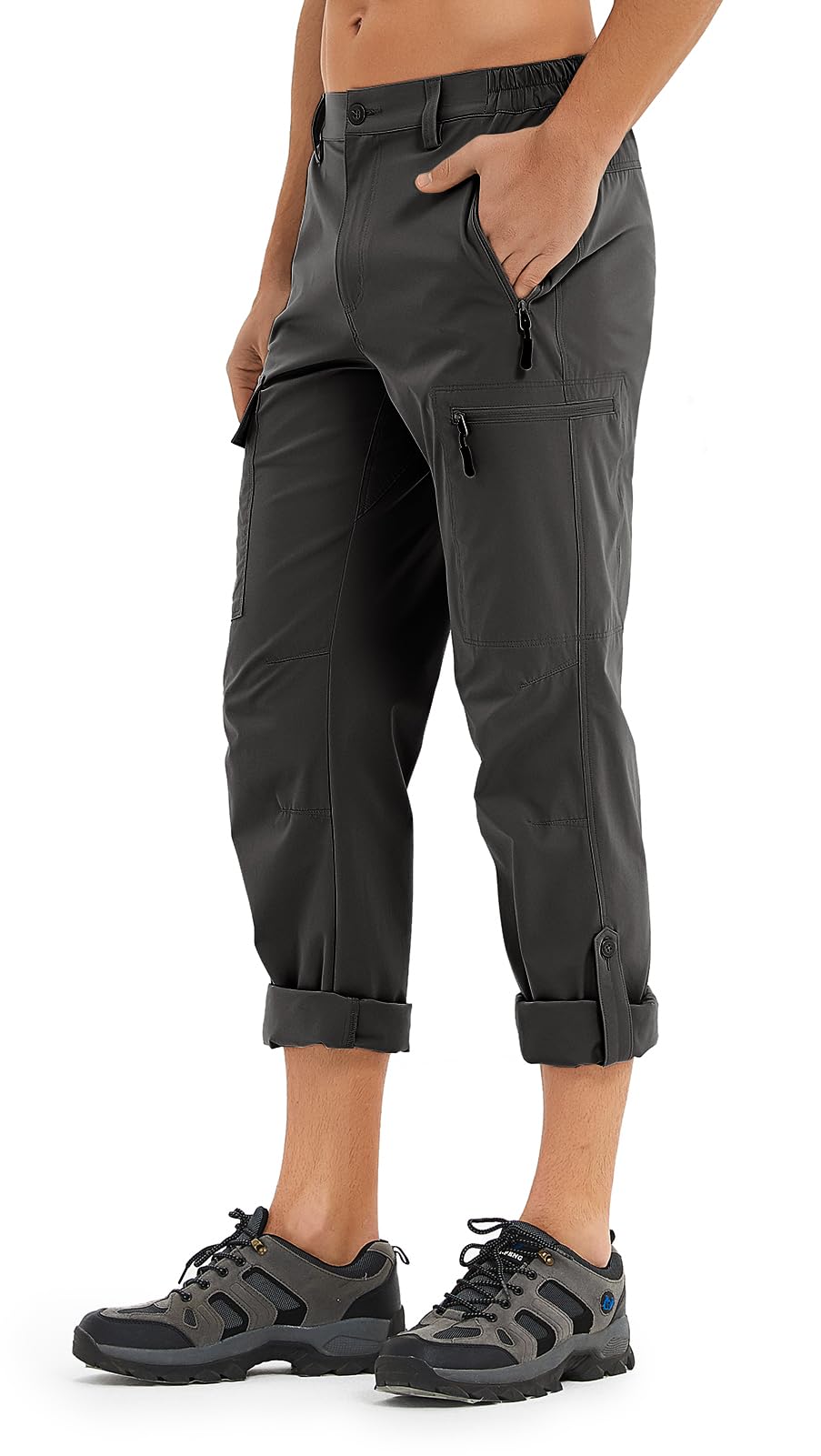 Wespornow Wanderhose-Herren-Outdoor-Hosen-Sommer-Trekkinghose-Atmungsaktiv-Outdoorhose-Stretch-Schnell-Trockend-Lang-Funktionshose-Männer mit 5 Taschen