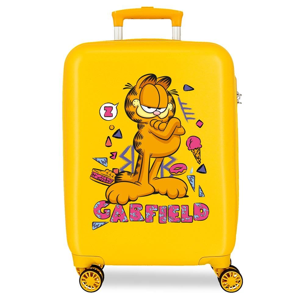 Nickelodeon Joumma Garfield Maleta de Cabina, Equipaje de Mano, Rígido 2 kg, Cierre de combinación Lateral, ABS 2 kg, 34 L, 38x55x20 cm, Amarillo