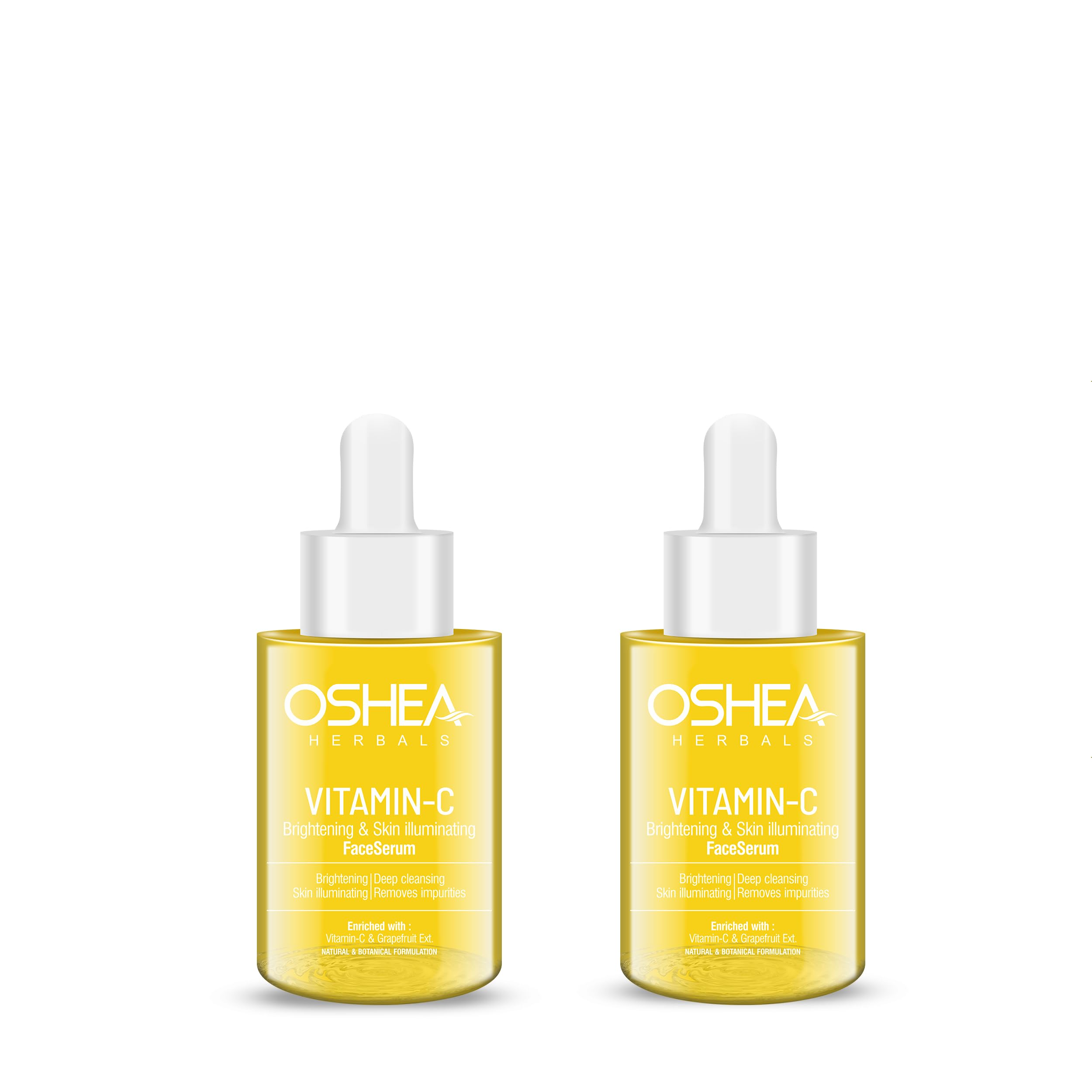 Oshea Skin Illuminating Face Serum for Men & Women | Reduces Pigmentation & Signs of Ageing | Hydrates & Evens Skin Tone | Enriched with Vitamin C & Grapefruit Extract | All Skin Types (Pack of 2)30ml