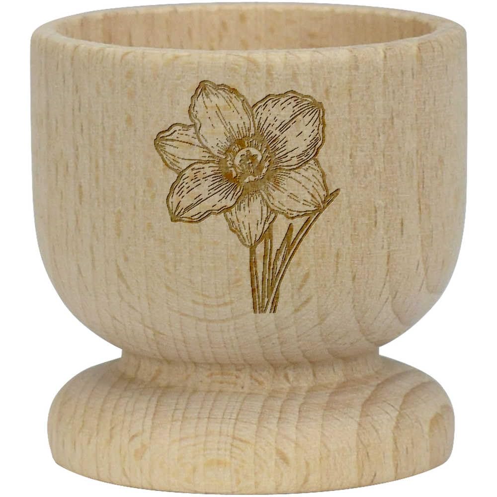'Daffodil Flower' Wooden Egg Cup (EC00027301)