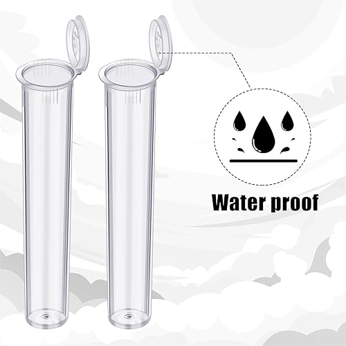 Miniatura 3 de 300 tubos transparentes de 4.567 in a granel, impermeables, contenedores de sellado de plástico con tapas