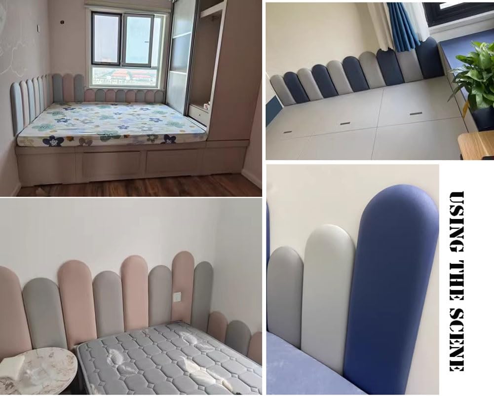 Panneau Tete de Lit à Coller 120cm 150cm 180cm 200cm, Panneaux Muraux Rembourrés, Revetement Mural Adhesif 3D pour Les Enfants et Les Personnes âgées (Color : C, Taille : 180cm)