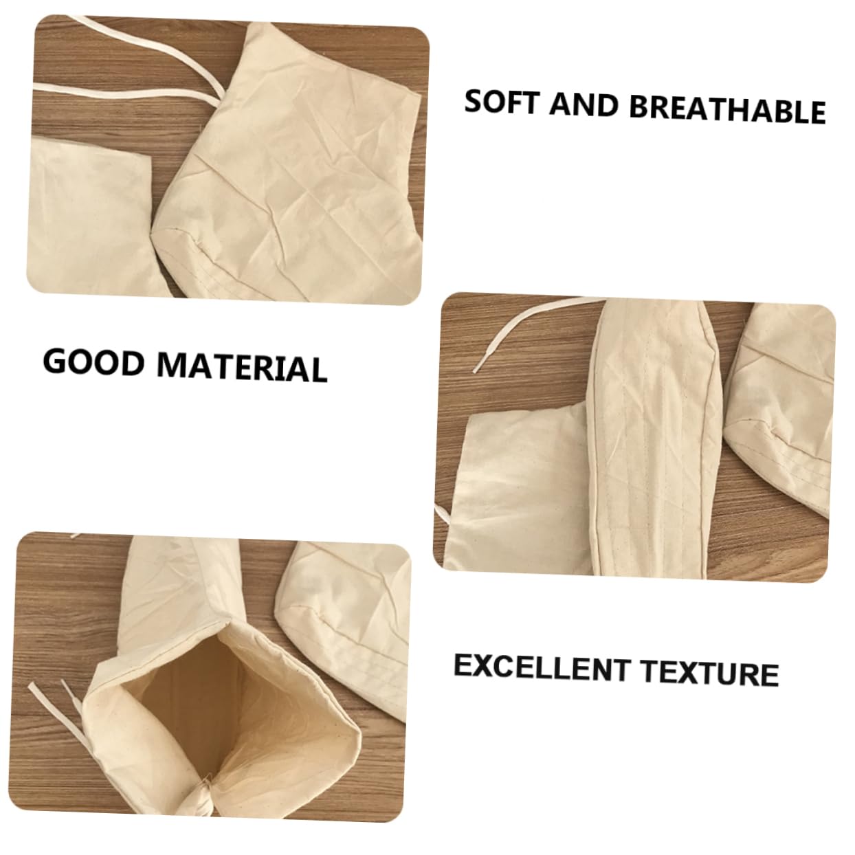 Toddmomy Fußabdeckung Reine Baumwolle Beige
