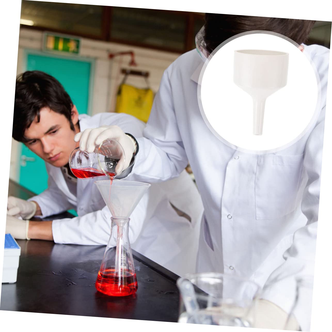 SOLUSTRE Embudo de Filtrado de Laboratorios de Cerámica, Superficie Lisa y Pulida, para Filtración en Laboratorio