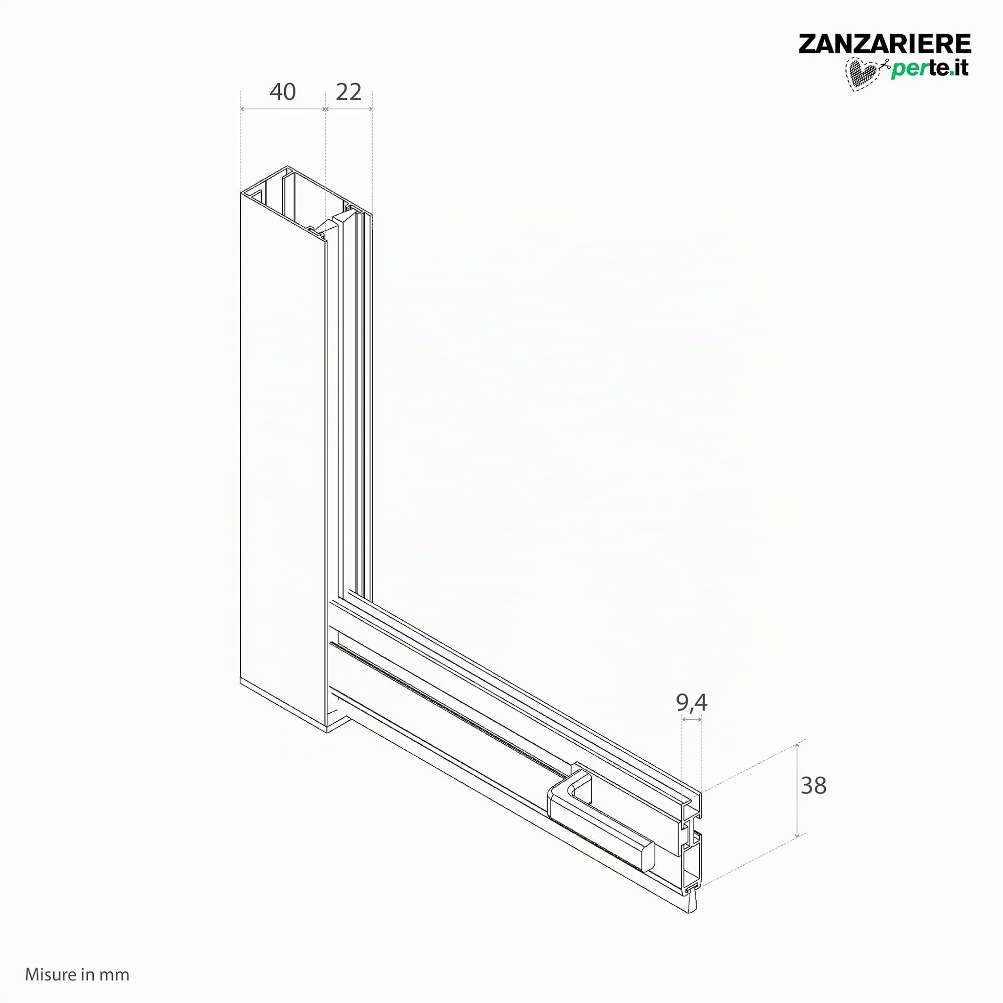 Zanzariera a Rullo "LILIANA" Riducibile per Finestre Con Chiusura Rallentata - Marrone RAL8017 con Rete in Fibra di Vetro Grigia - Made in italy (L 80 x H 170cm)