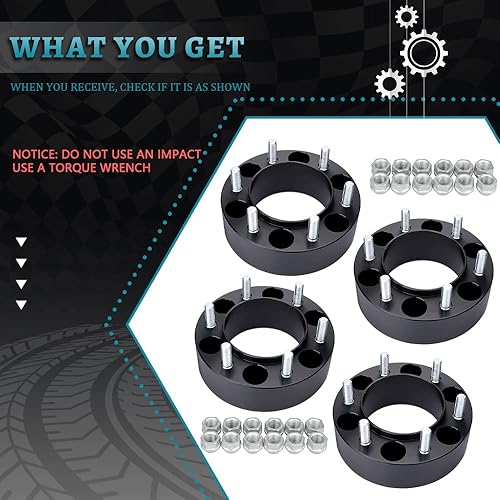 Vista 10 de IRONTEK Espaciadores de rueda de 0.236 x 5.500 in de 2 pulgadas compatibles con Toyota para Lexus