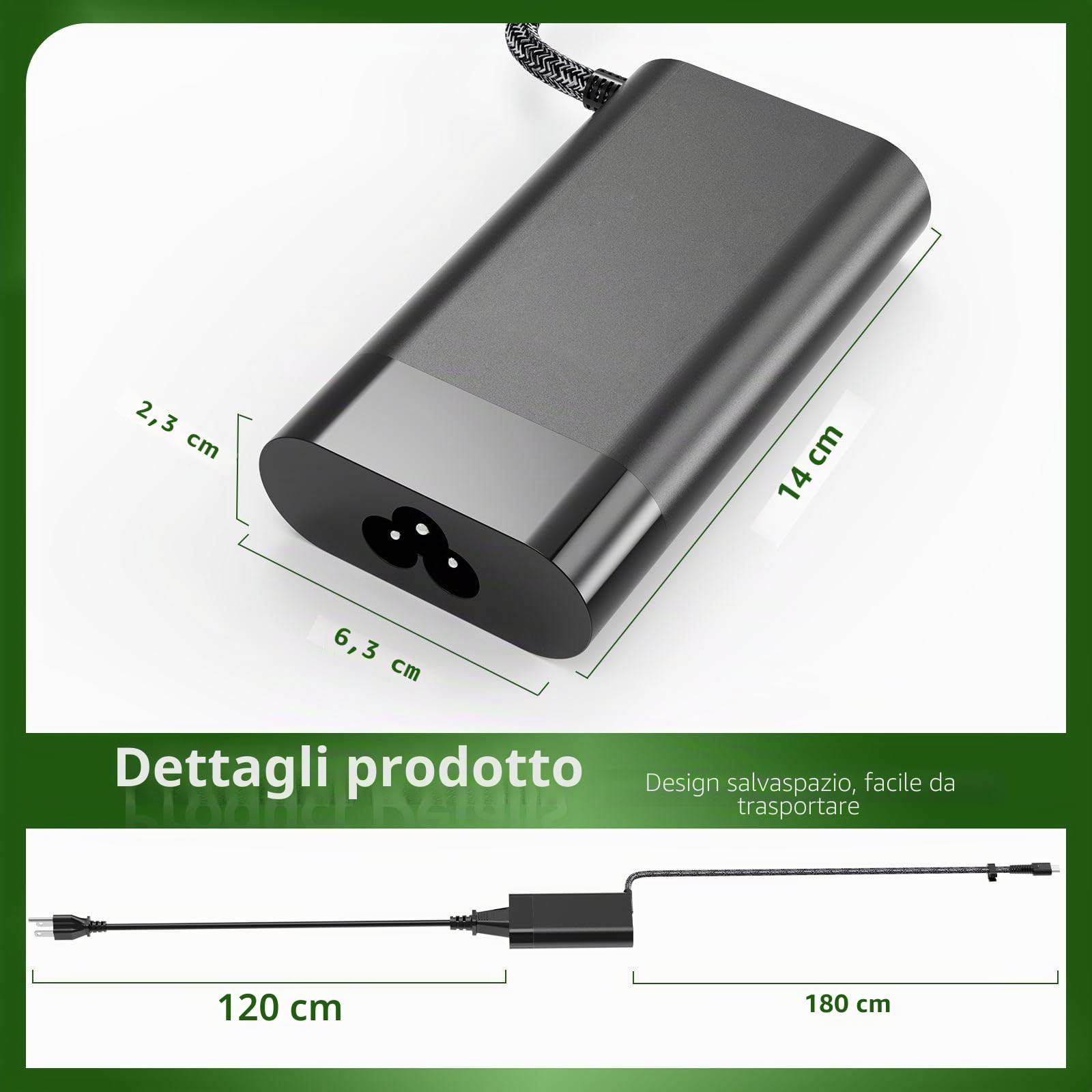 Alimentatore USB C da 110 W per HP M52950-001 M52946-003 M52946-001 TPN-CA24 TPN-DA24 HP Elite Dragonfly G3 ZBook Firefly 16 G9 G10 EliteBook 860 865 G9 G10 Adattatore di alimentazione