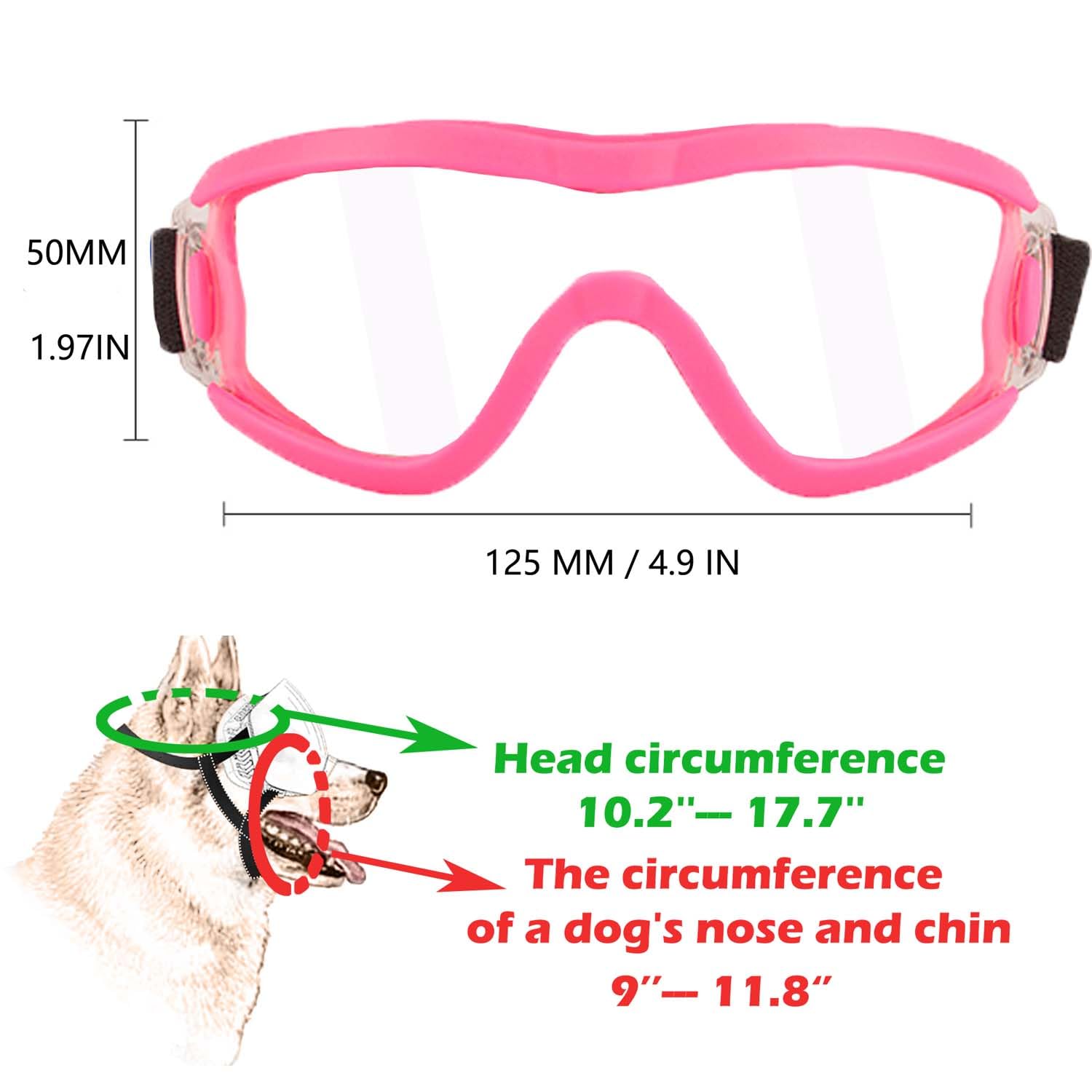 Medium Dog Sunglasses with Adjustable Strap UV Protection, Winproof Puppy Sunglasses - Image 3