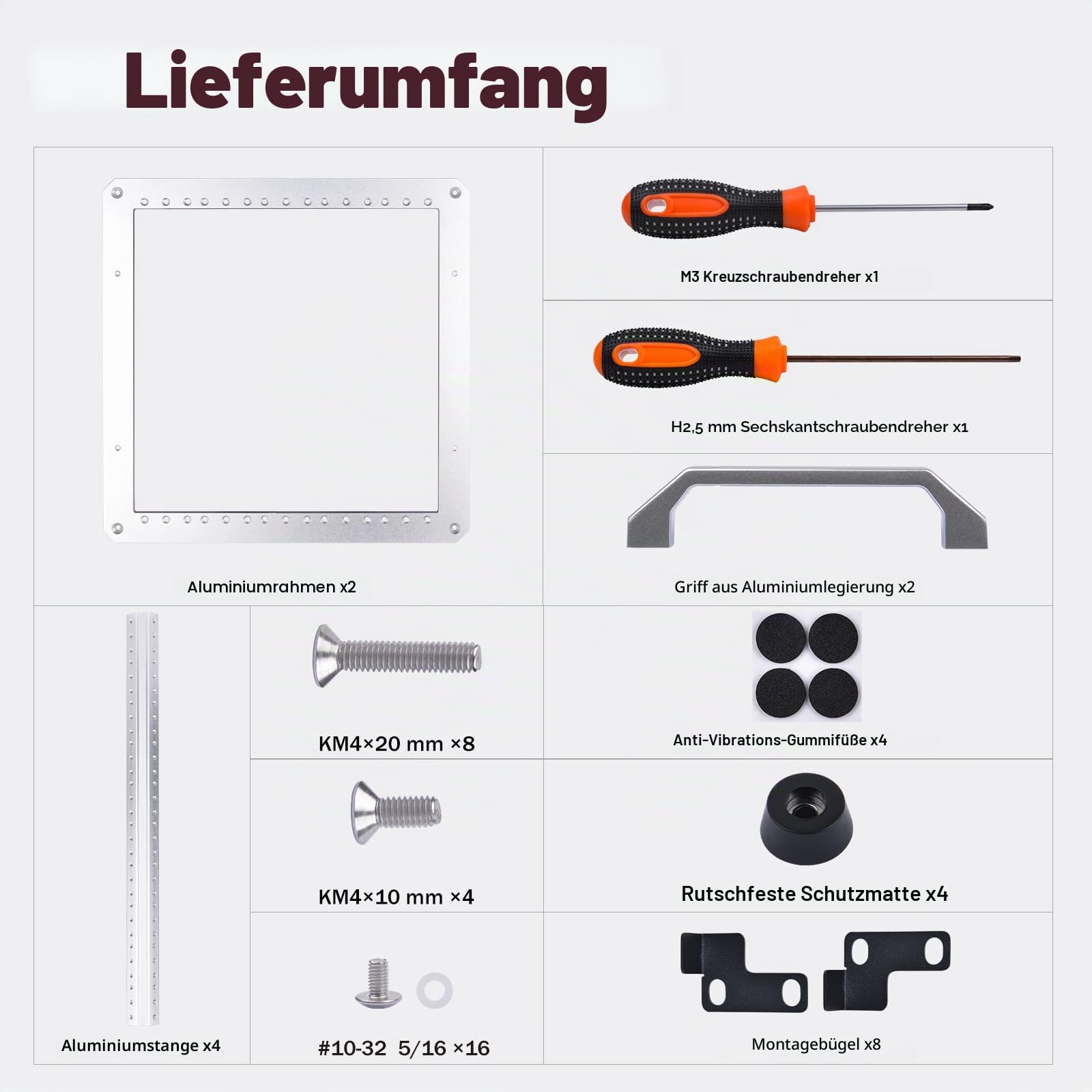 GeeekPi DeskPi RackMate TL1 – 10-Zoll 10U Serverschrank (264 mm Tiefe) für Netzwerk-, Server-, Audio- und Videoequipment, aus Aluminiumlegierung im offenen Rahmendesign