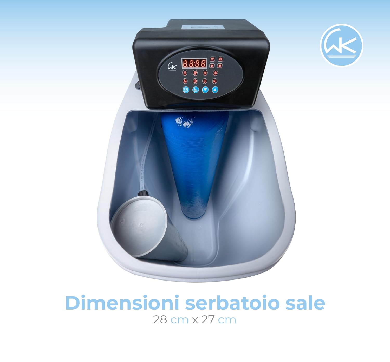 WK - Addolcitore d'Acqua domestico New Octopus Big, Sistema di Filtraggio per Acqua Dolce, Design Compatto e Portata di 5000 Litri, Ideale per Famiglie Numerose