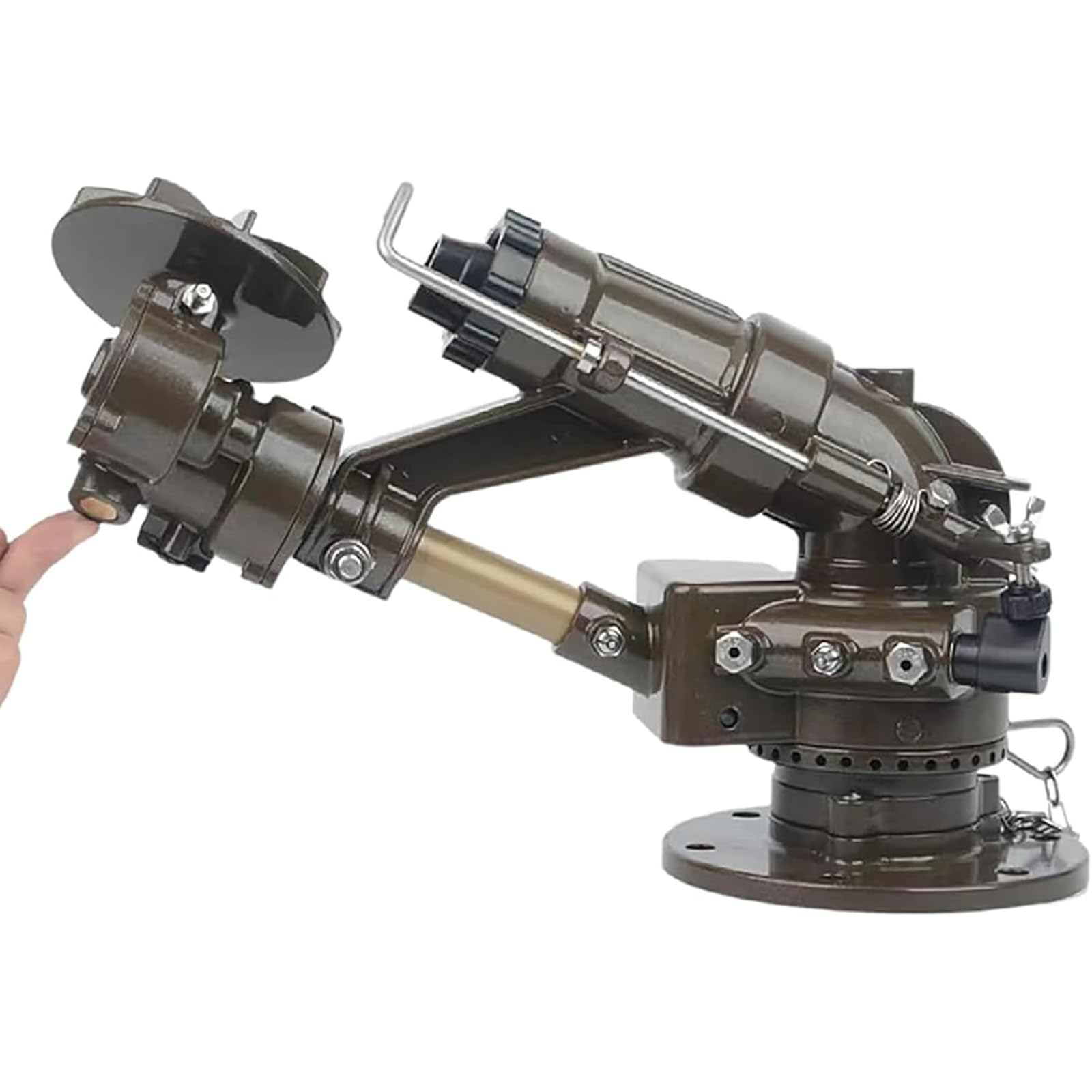 KEhtu Pistola Rociadora De Riego, Pistola Aspersora Giratoria Automática De 360 ​​​​° con Kit De Boquilla, Mini Aspersor De Pistola De Impacto, Adecuada para Tierras De Cultivo De Maíz Y Trigo
