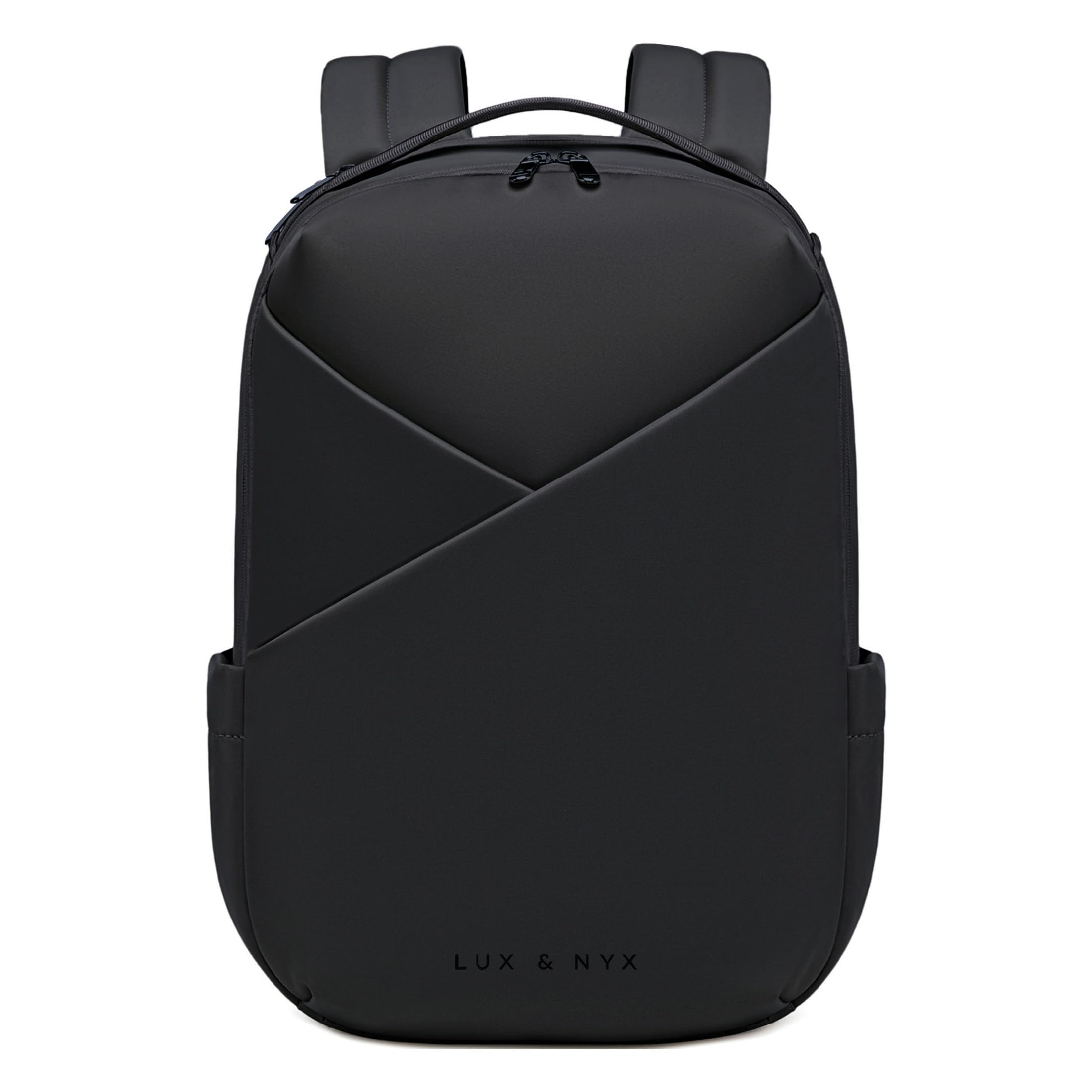 Lux & Nyx Origami Laptop Backpack for Work and Travel - Fits 16" MacBook Pro - Lightweight Business Bag - Men and Women (Black)