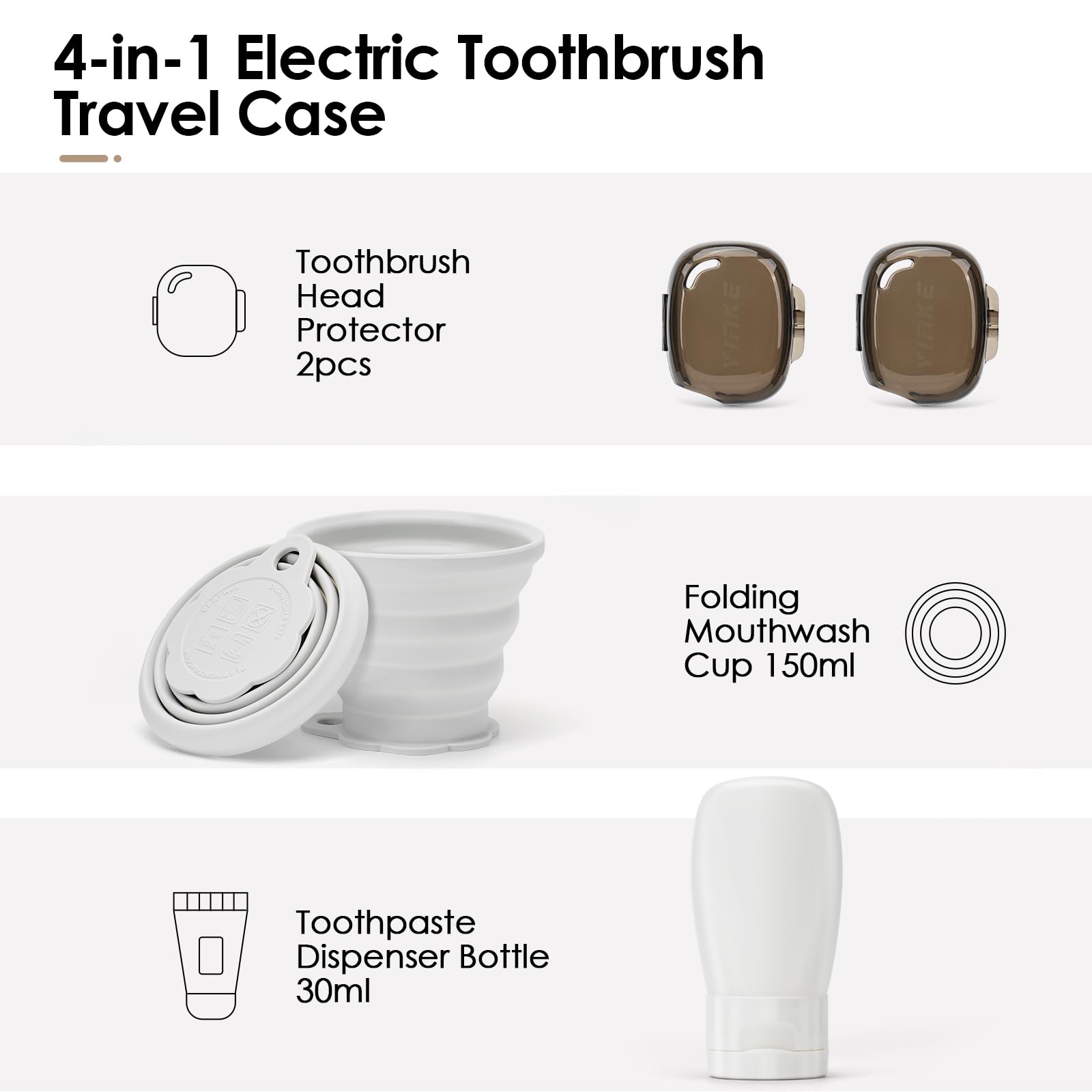 Yinke 2.0 Electric Toothbrush Case for Oral B/Oral-B Pro/Philips Sonicare/Suri Sonic Electric Toothbrush, Electric Toothbrush Travel Case - Image 4