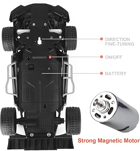 Miniatura 6 de Mini Drift RC Car 124 Escala RC Drift Car con 3 baterías mejoradas de 1000 mAh 2.4 GHz 9.3 mih Racing RC Drifting Car 2WD Micro RC Cars (blanco)