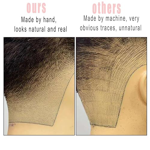 Miniatura 5 de HAIRWAY Cabeza de maniquí masculino de 8 pulgadas, cabeza de maniquí de práctica de peluquero con cabello humano 100% real, cosmetología,