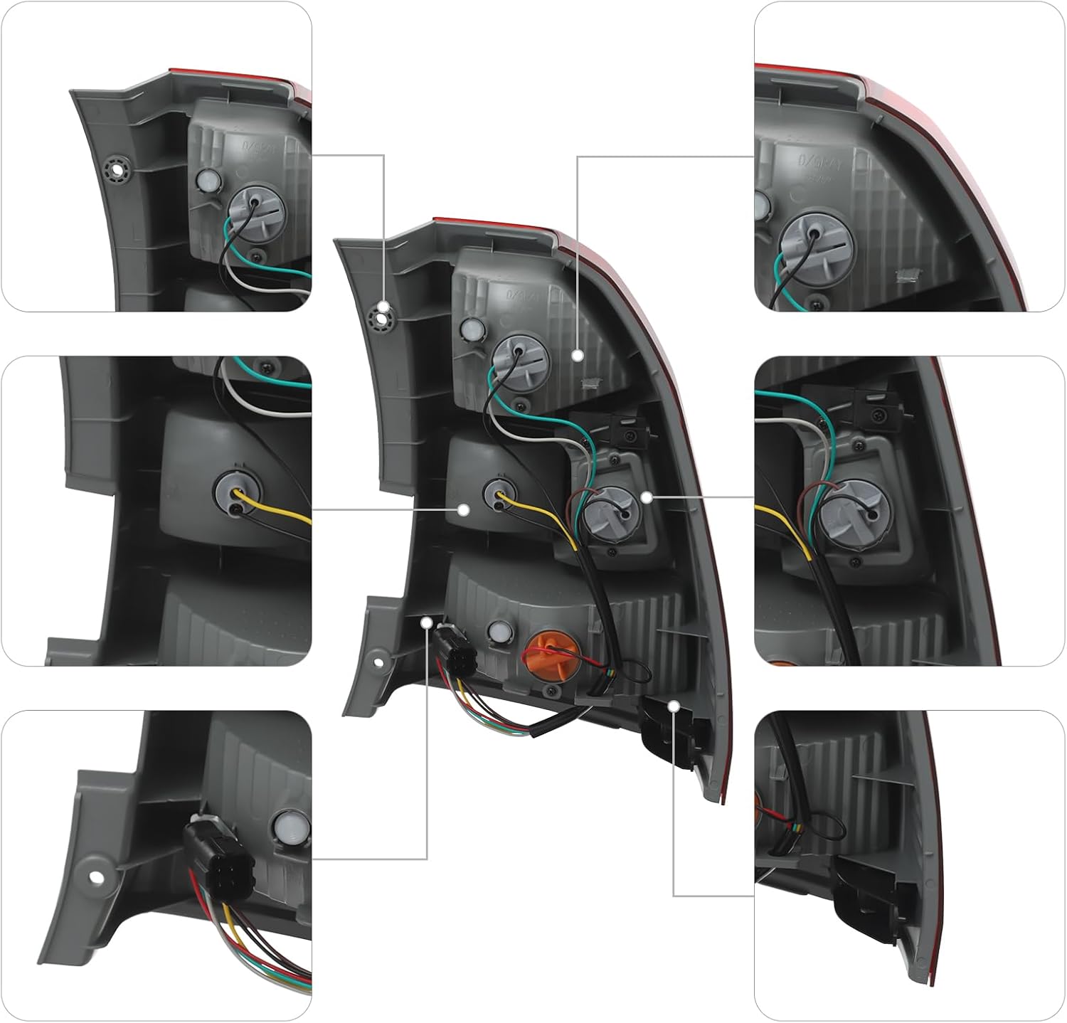 Tail Light Assembly for 2005 2006 2007 2008 2009 2010 Kia Sportage w/Bulb Driver Side Halogen Rear Tail Light Assembly (Left)