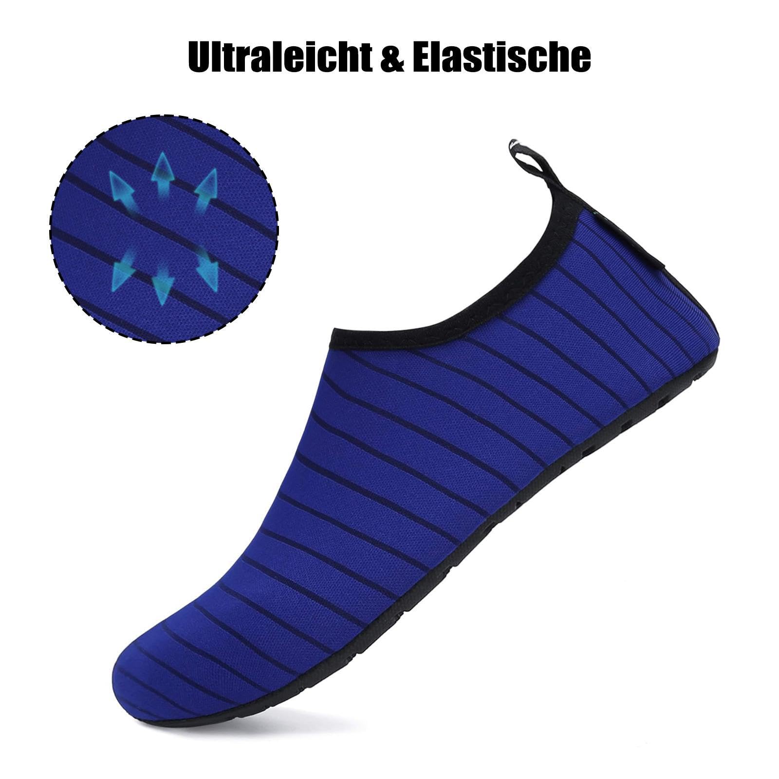 SAGUARO Escarpines Hombre Zapatillas de Agua Mujer Zapatillas Playa Secado Rápido Zapatos Agua Antideslizantes Calzado para Natacion Surf Acuaticas Piscina Azul Marino Gr. 40/41 EU