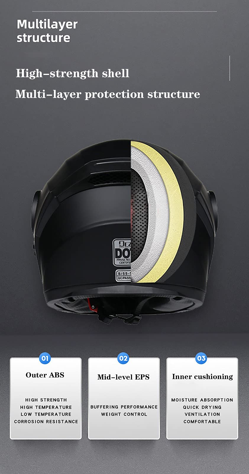 Bluetooth Casco Moto - Caschi Modulari per Casco da Moto Impermeabile con Interfono Bluetooth Integrato Integrale con Doppia Visiera per Risposta Automatica,ECE/DOT Omologato N,S