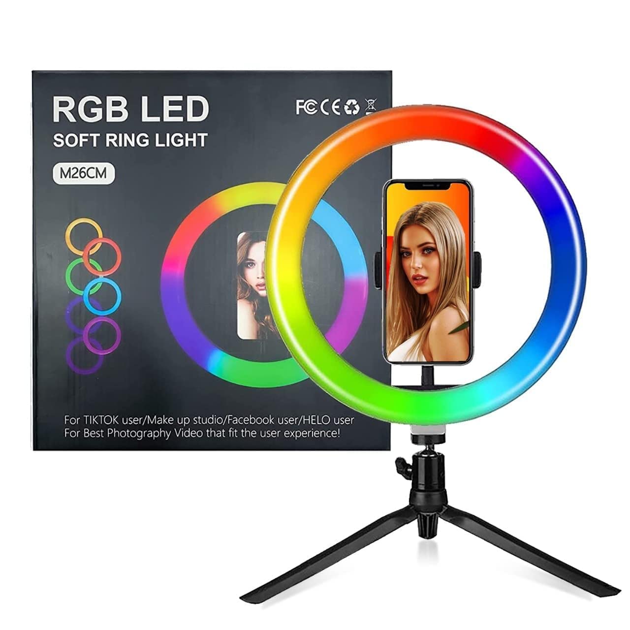 Buy Specta Impex RGB LED Soft Ring Light/RGB Flash Ring Light with Tripod Used for Multi Purpose