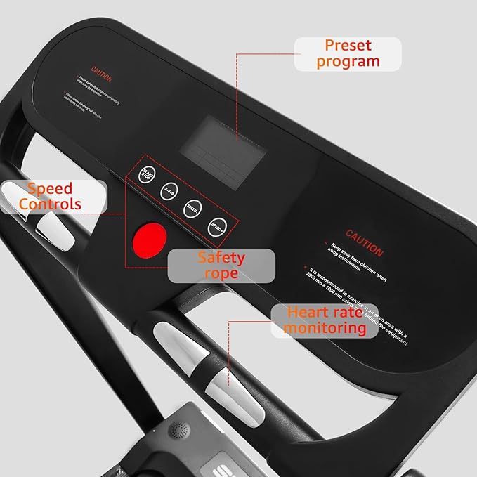 Caminadora Eléctrica Plegable 3 hp con Escritorio Removible, Capacidad 150 kg, Negra miniatura 7
