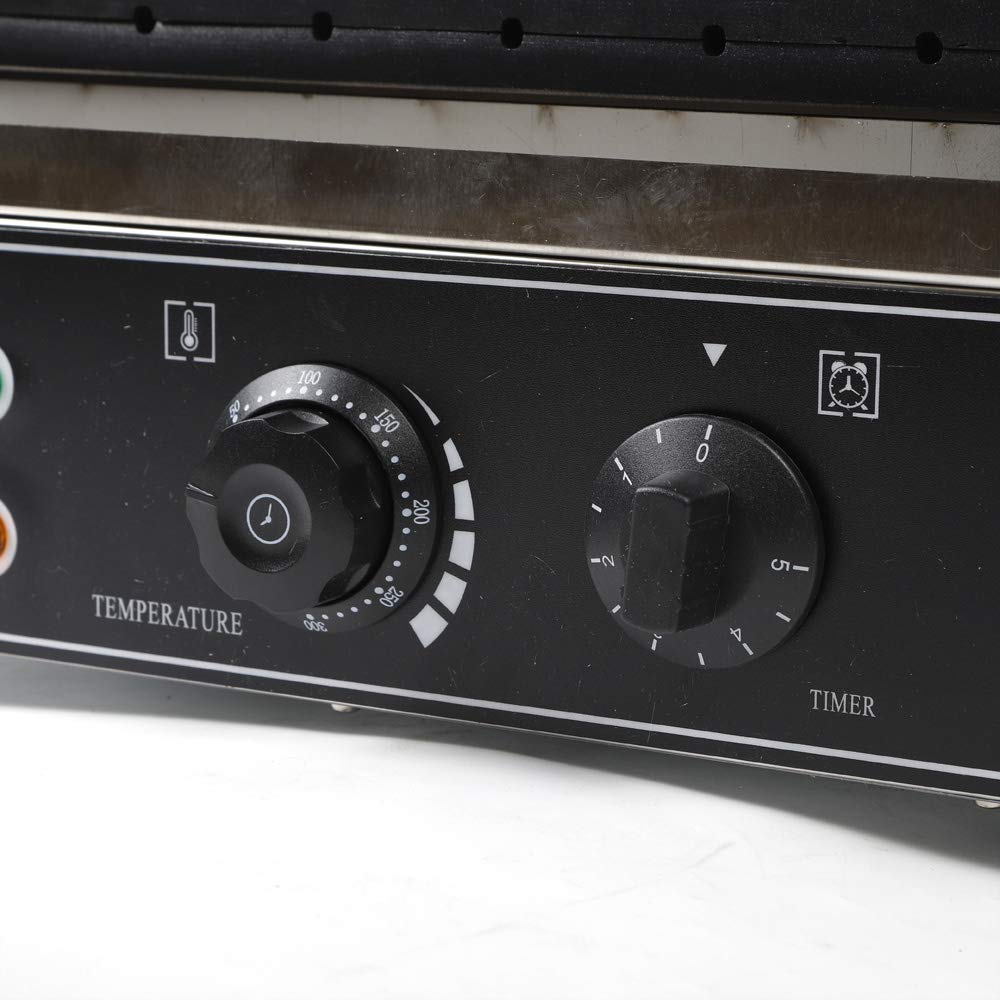 Gofrera profesional de acero inoxidable, 6 unidades, para gofres, con mango, con temporizador, 220 V, 1500 W