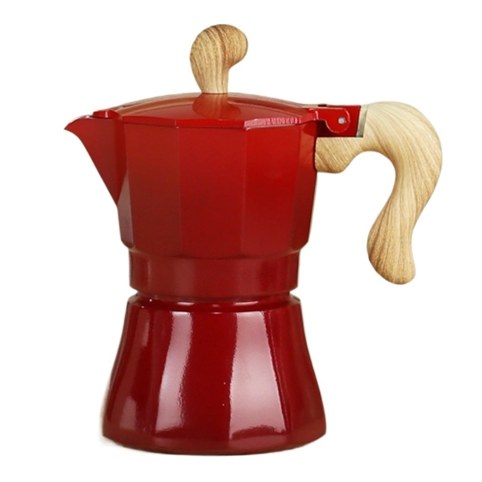Genérico Cafetera de café con degradado color, cafetera extracción concentrada, esencial for el hogar, camping y oficina(Red)