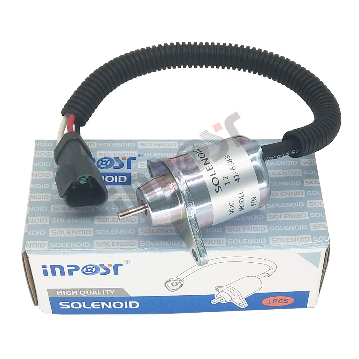 INPOST 41-6383 12V 1503ES-12S5SUC11S Stop Solenoid SA-4564 SA-4920 DC12V Fuel Shutdown Solenoid Cut Off Solenoid for for Yanmar Thermo King Engine Excavator