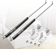 HelloAuto 25 inch 100 lbs/445 N Gas Struts for Heavy Duty Lid, Gas Shocks with L-Type Mounts for Cover Basement Floor Door TV Cabinets RV Bed Storage Floor Hatch Custom Window(fit 80-110 Lb), Set of 2