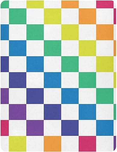 Miniatura 3 de Pfrewn Crib Sheets for Boys Girls Rainbow Border Rays Fitted Crib Sheet for Mini Crib Mattress Stretch Soft Toddler Baby Playard Sheet, 39x27x5IN