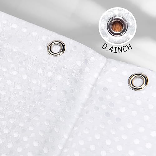 Miniatura 5 de Mrs.Naturall Cortina de ducha de playa para el baño, tejido de gofre, tela de microfibra, cortina de ducha de océano degradado para decoración de